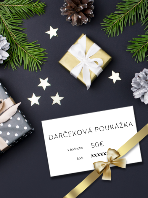 Darčeková poukážka v hodnote 50€ na nákup oblečenia v eshope